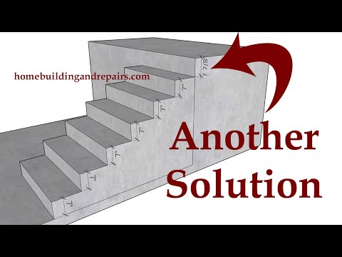 The First Step For Fixing Concrete Stairs That Have A Taller Riser on The Last Step - Trip Hazards