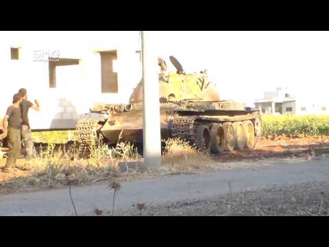 استهداف مقرات النظام بقذائف الدبابات على جبهة إطبع في ريف درعا