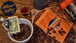 Making a Leather Wallet with Coffee, Bourbon and Mud (the Mackenzie)!