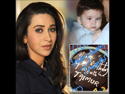 Maasi Karisma Kapoor shares Taimur's 7-month cake pic