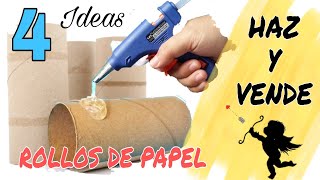 4 Geniales Ideas Reutilizando ROLLOS DE PAPEL HIGIÉNICO para REGALAR o VENDER.