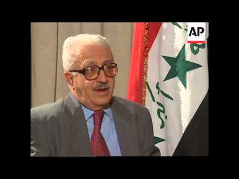 Aziz denies Iraqi involvement in anthrax or Sept 11 attacks.