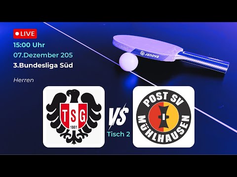 TSG Kaiserslautern vs. Post SV Mühlhausen II  | 3.Bundesliga Süd Tischtennis Herren Tisch 2