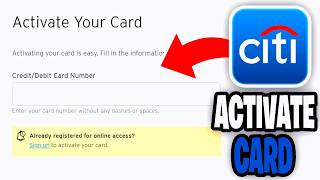How To Activate Citibank Credit Card Online! - Tutorial