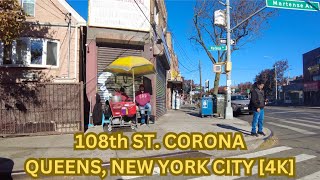 Life in 108th & Corona, Queens NYC. October 2024 New York City Walking Tour 4K