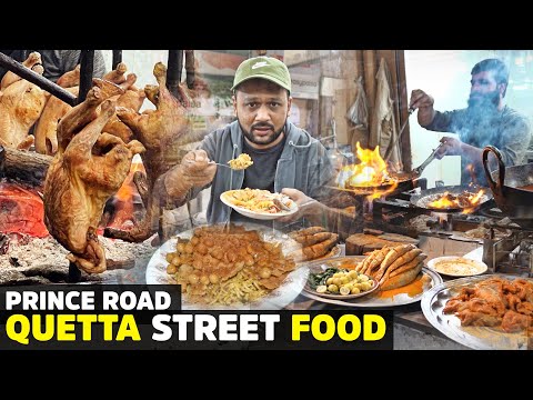 Quetta Street Food | Balochi Sajji of Prince Road | Fish Fry, Falooda | Pakistani Traditional Food