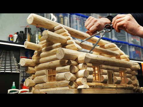 Building Mini Log House | My Dream Wooden Cabin