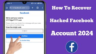 How to Recover Hacked facebook account 2024. facebook access Get FB id facebook hacked recovery 2024