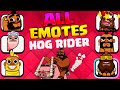 ALL 16 Hogrider Emotes In Clash Royale