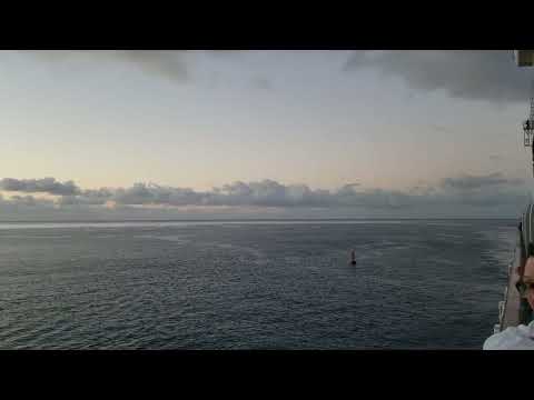 Early morning, Princess cruise ship coming into Honolulu. 