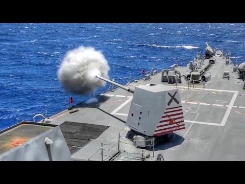 Guided-Missile Destroyer MK 45 5-Inch Gun Live-Fire