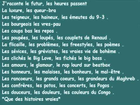 Youssoupha ft Corneille - Histoires Vraies ( Paroles )