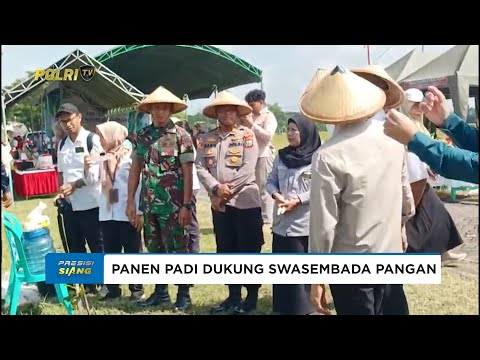 POLRES NGAWI DAN PETANI GELAR PANEN PADI