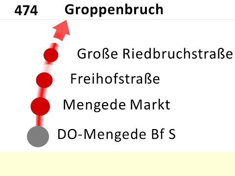 [DSW21] Ansagen Bus 474 Mengede - Groppenbruch