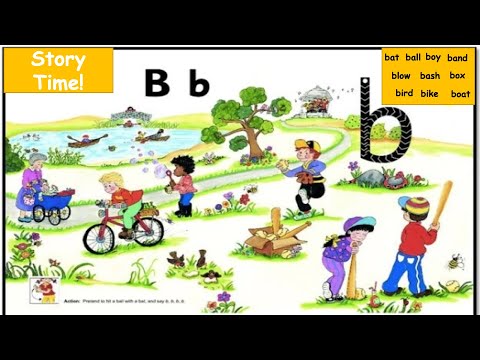 Jolly Phonics Letter Bb Story with Sound & Vocabulary