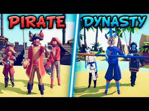 PIRATE TEAM vs DYNASTY TEAM - Totally Accurate Battle Simulator TABS