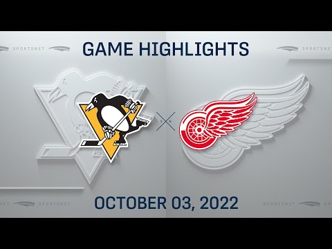 NHL Preseason Highlights | Penguins vs. Red Wings - October 3, 2022