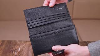 Стильний жіночий складаний гаманець з натуральної шкіри KARYA 21149 чорний