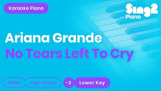 No Tears Left To Cry (Lower "F#m" Piano Karaoke) Ariana Grande