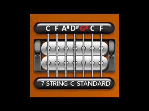 Perfect Guitar Tuner (7 String C Standard = C F A# D# G# C F - Half Step Up)