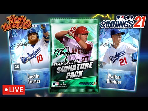 🔴LIVE | MLB 9 Innings 21 - Team Select Signature Pack Opening! Thanksgiving Day Edition