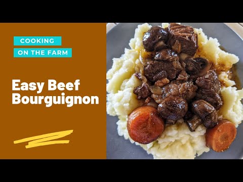 Beef Bourguignon Slow Cooker Recipe - Easy Beef Bourguignon Recipe - Cooking on the Farm