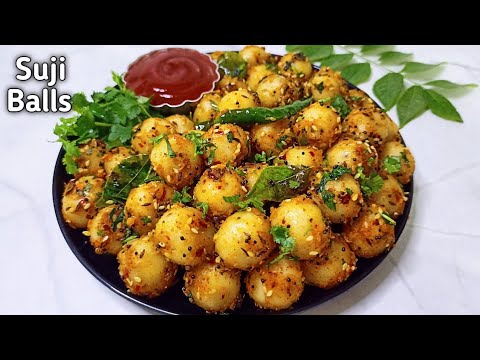 सूजी बॉल्स रेसिपी | Suji / Rava Balls | Suji Ka Nashta | Semolina Balls | Easy Breakfast Recipe