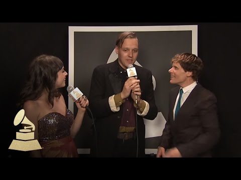 Arcade Fire backstage after the 53rd GRAMMY Awards | GRAMMYs