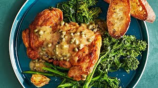 Quick Chicken-Thigh Piccata With Broccoli Rabe | Pantry Staples | Everyday Food with Sarah Carey