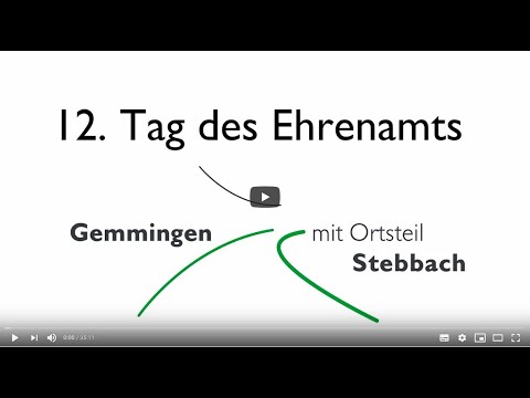 Tag des Ehrenamts Gemeinde Gemmingen 12. Februar 2021