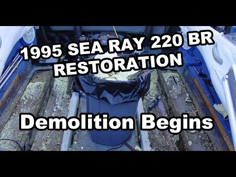 Sea Ray 220 restoration - Demolition VLOG #2