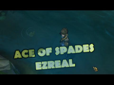 Ace of Spades Ezreal Skin Spotlight Gameplay - League of Legends (LoL new skin)