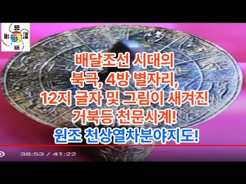 배달 조선시대 옥판에 12지의 글자와 그림이 새겨진 천문 시계 | 늦어도 서기전 1000년 경 이전