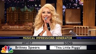 Wheel of Musical Impressions with Christina Aguilera Video