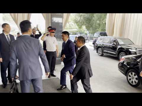 Mongolian president arrives at venue to meet Xi Jinping