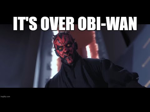 Maul just stands there while Obi-Wan bisects him