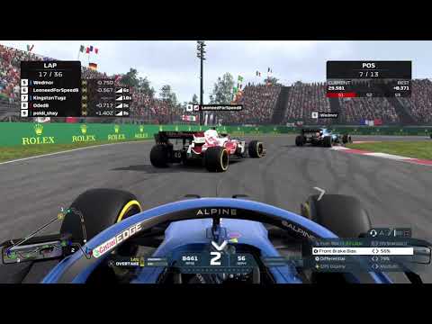 F1 2021 Mexico 50% Race IL League No Assists (10 Sec Penalty Ruined my Race)