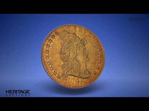 1796/5 $5 BD-1, High R.4, AU50 NGC. Gold CAC.