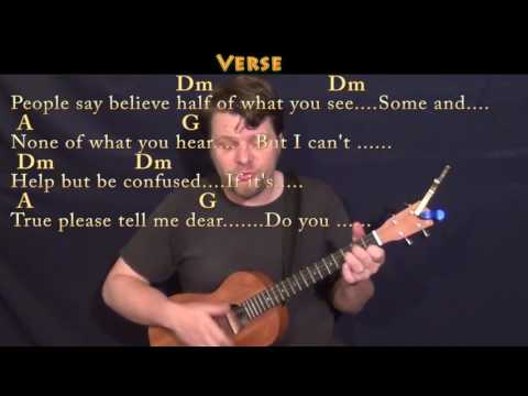 I Heard It Through The Grapevine (Marvin Gaye) Bariuke Cover Lesson in Dm with Chords/Lyrics