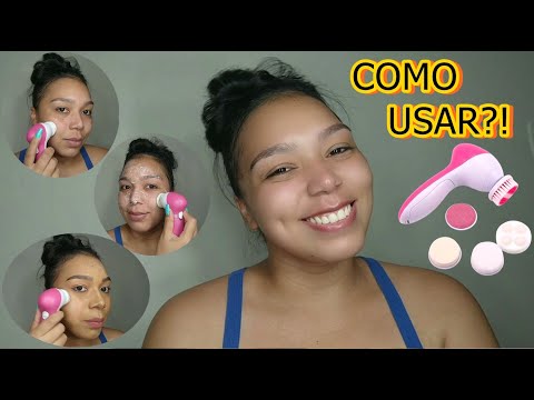 ESCOVA LIMPADORA E MASSAGEADORA FACIAL 5 PEÇAS