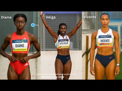 Fatima Diame vs Evelise Veiga vs Maria Vicente #fatimadiame #womenslongjump