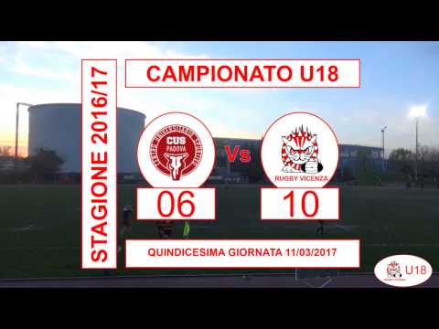 CAMPIONATO U18 CUS PADOVA VS VICENZA 11 03 2017