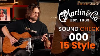 Video thumbnail for Sound Check Demo Video: Martin Custom Shop 000 15 Style Mahogany Gloss Natural by The Music Zoo