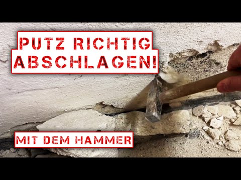 BETONKUNST HEINRICH - Putz richtig ABSCHLAGEN! Mit dem HAMMER!