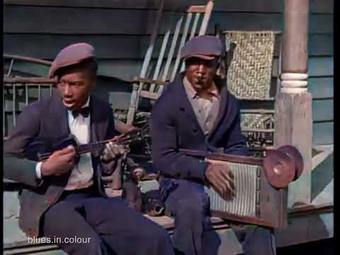 Eddie Thomas and Carl Scott - Tomorrow & My Old Home live [Colourised] 1928