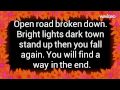 Stan Walker- Take it easy - Lyrics 