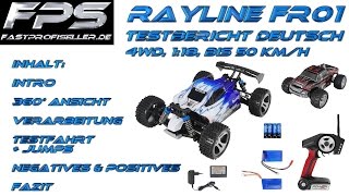 Rayline FR01 WLtoys A959 A979 FPS Review Testbericht Deutsch RC Buggy Monstertruck 4WD 1:18 50 km/h