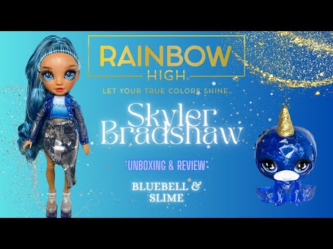 Кукла Rainbow High Shimmers Скайлер Голубое Сияние 122418 с набором для слайма и любимцем 28 см - фото 1 - id-p2981090258