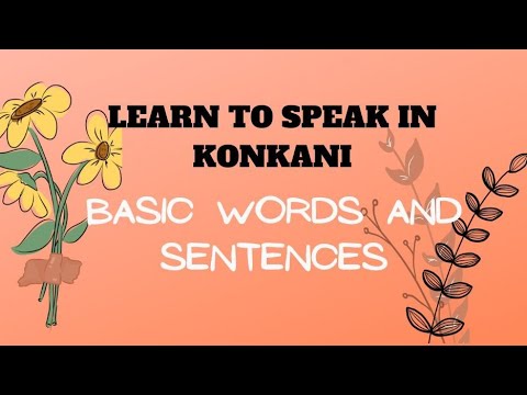 Basic Konkani words and sentences... learn to speak konkani