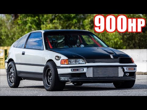900HP CRX FROM HELL! Honda on 40PSI VS 300HP H2 and Hayabusa